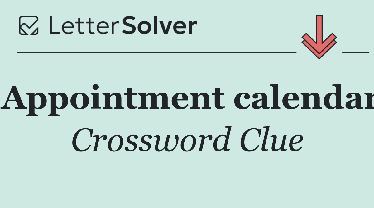 Appointment calendar