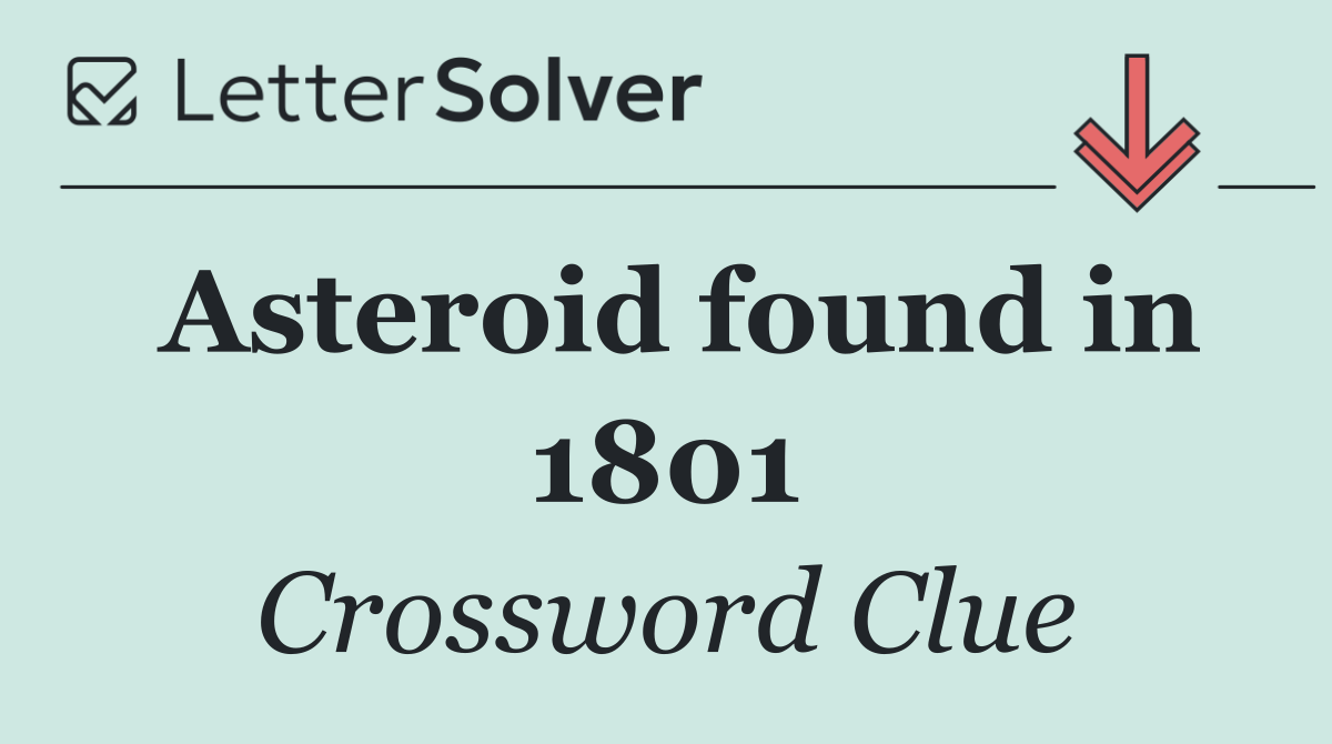 Asteroid found in 1801