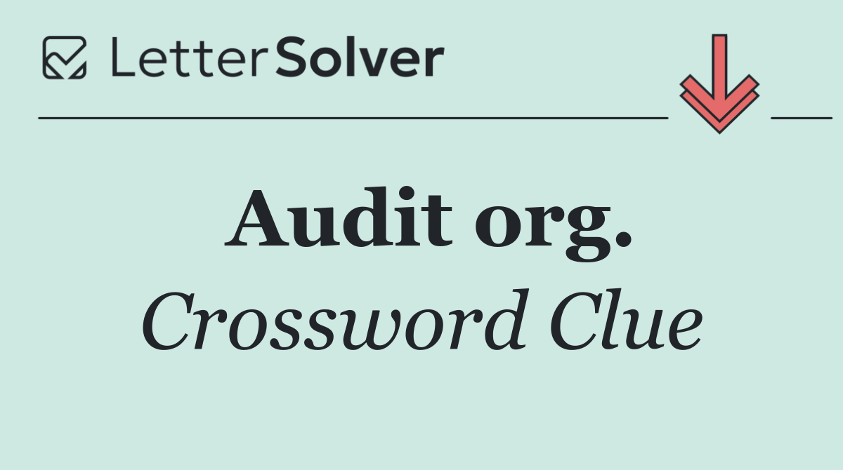 Audit org.