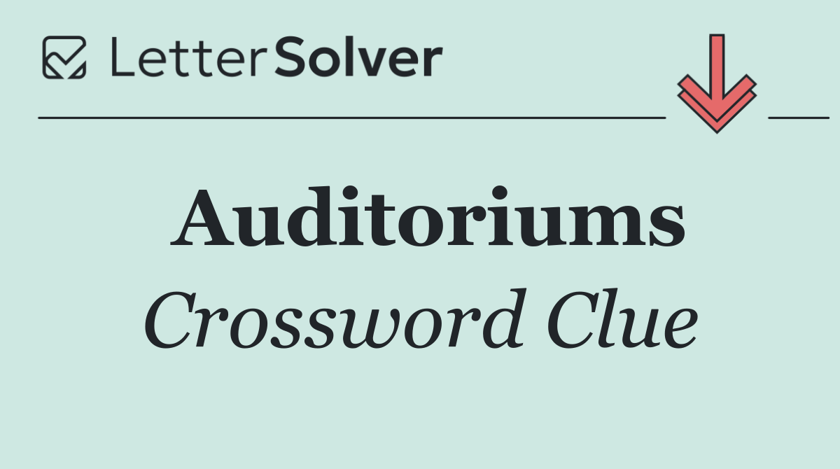 Auditoriums