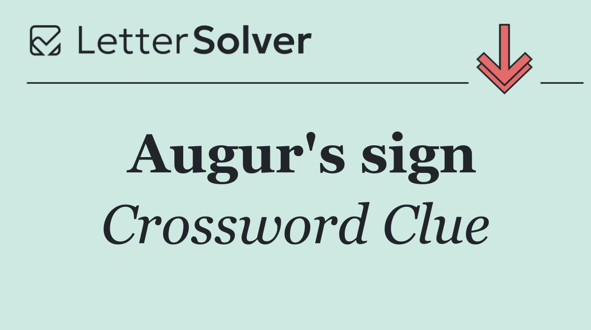 Augur's sign