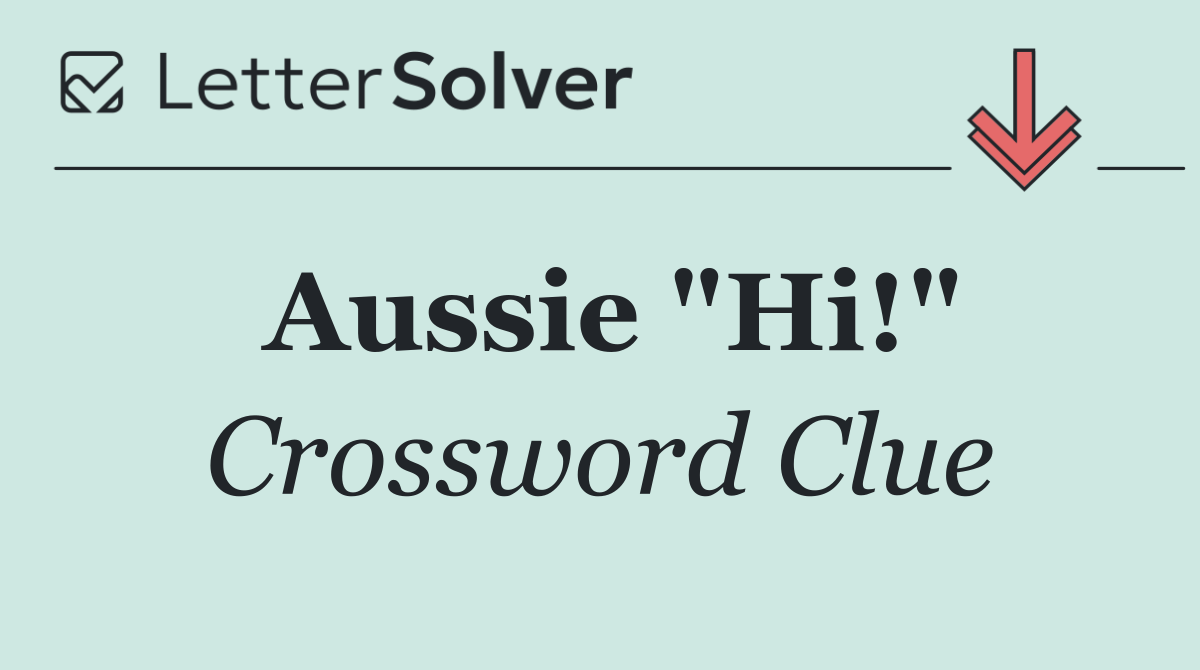 Aussie "Hi!"