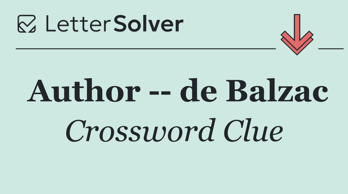Author    de Balzac