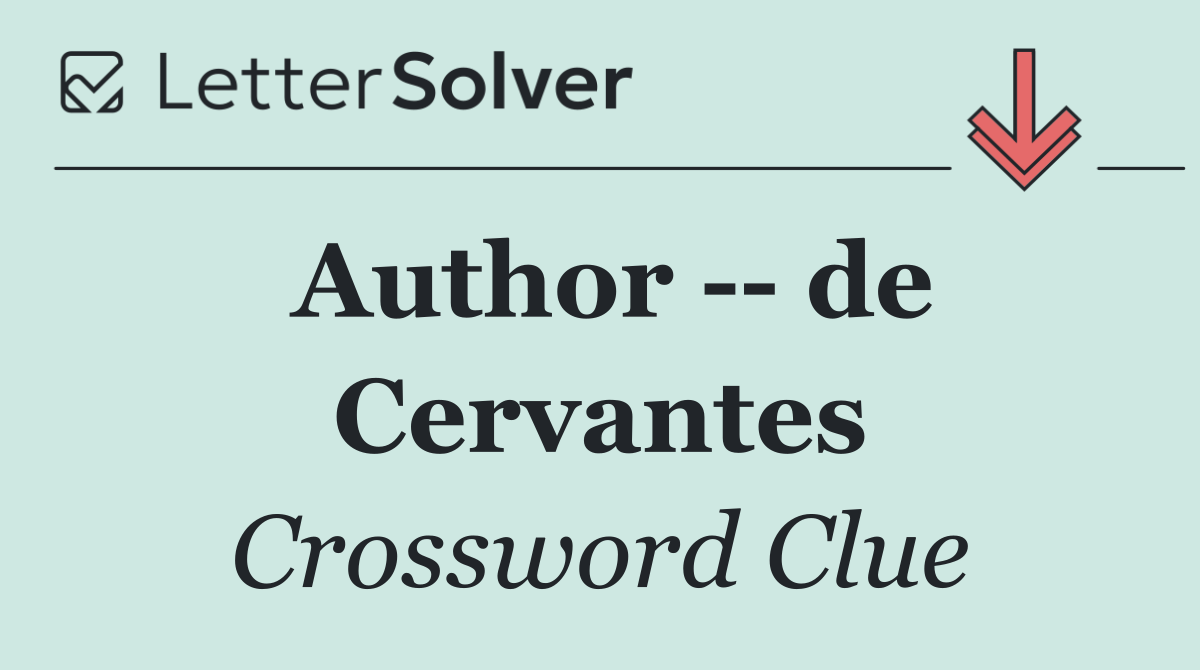 Author    de Cervantes