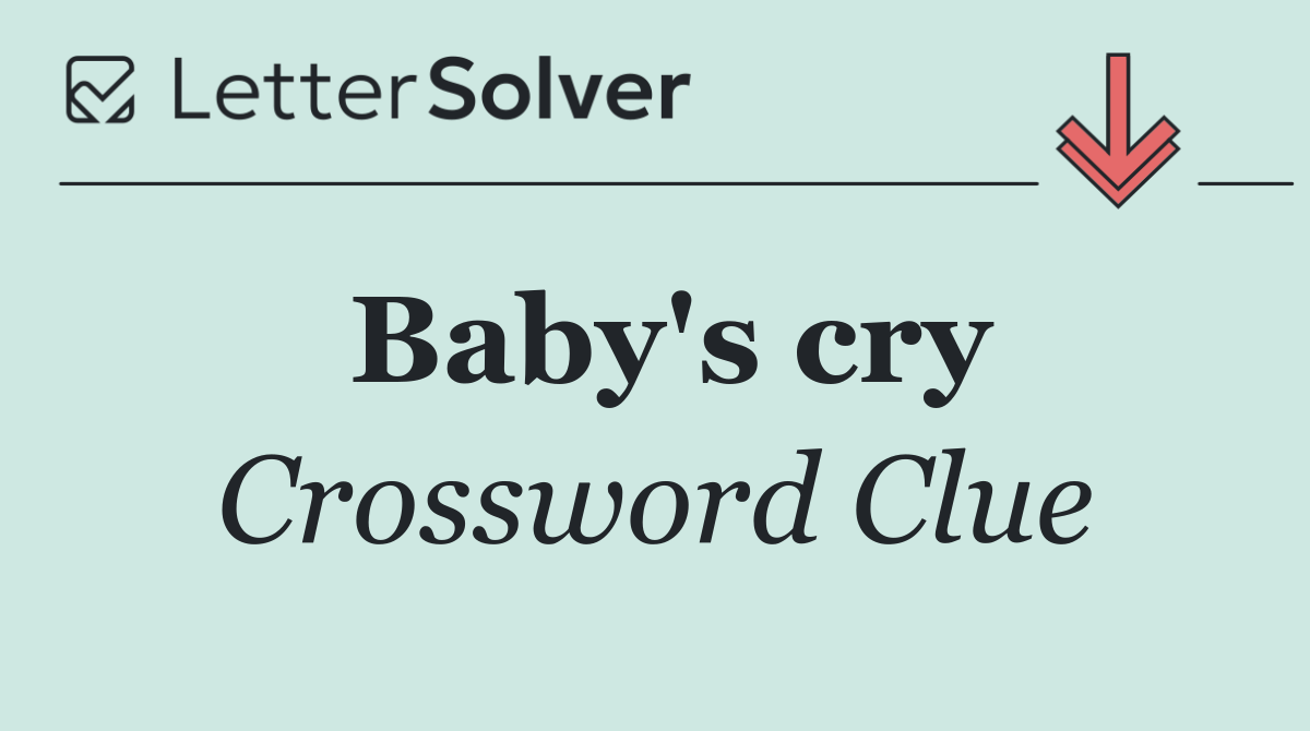 Baby's cry