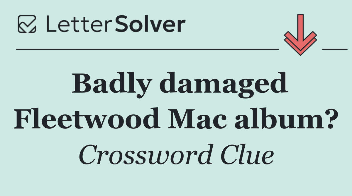 Badly damaged Fleetwood Mac album?