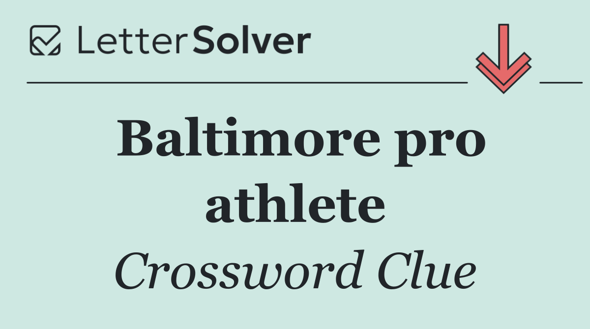 Baltimore pro athlete