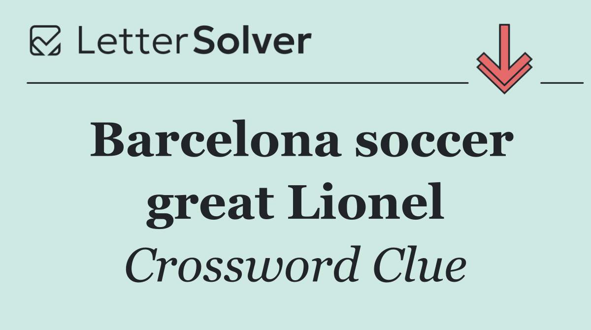 Barcelona soccer great Lionel