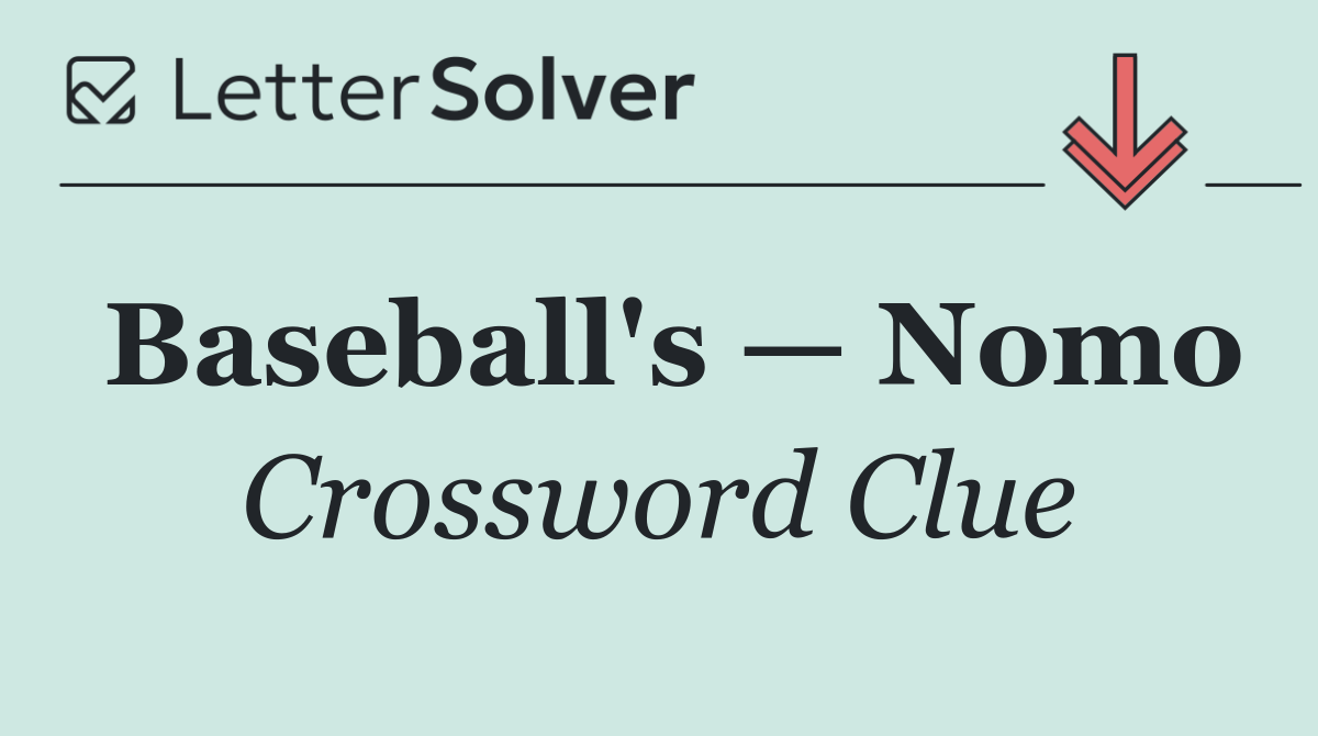 Baseball's — Nomo