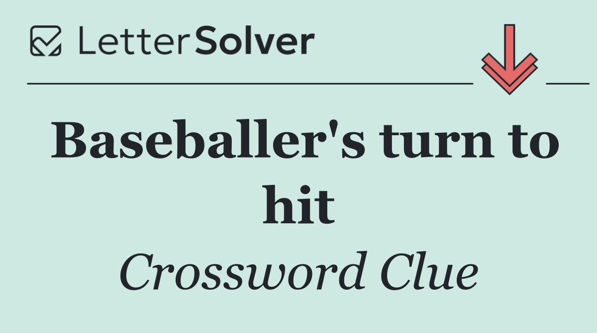 Baseballer's turn to hit