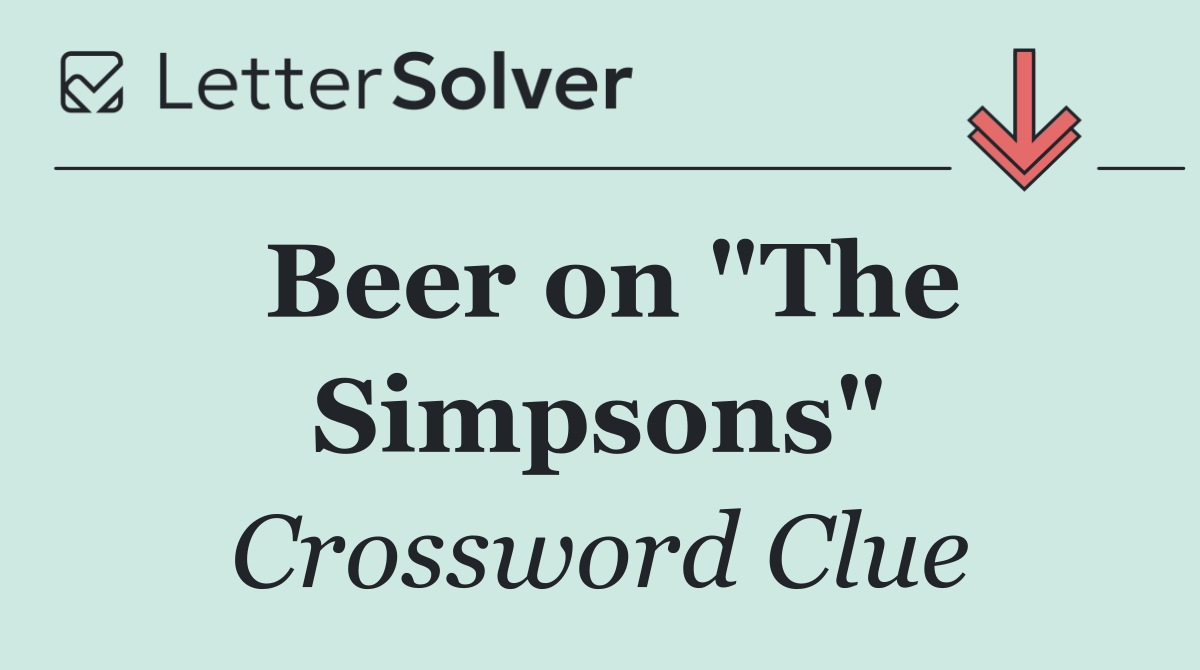 Beer on "The Simpsons"