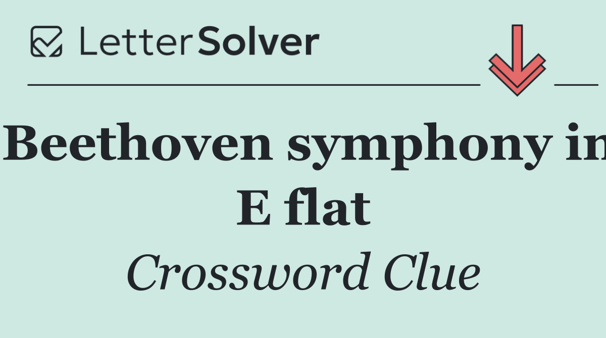 Beethoven symphony in E flat