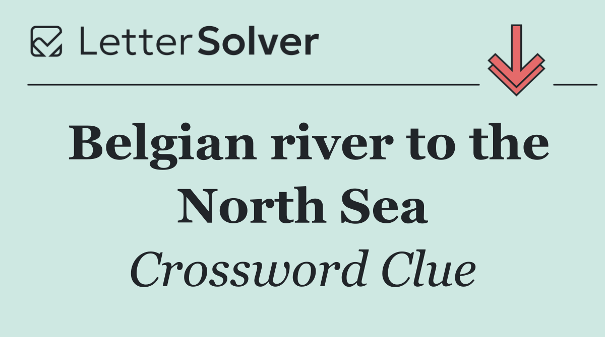 Belgian river to the North Sea