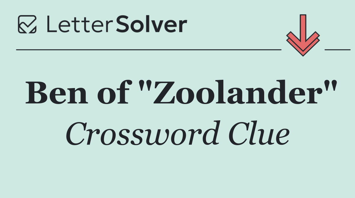 Ben of "Zoolander"