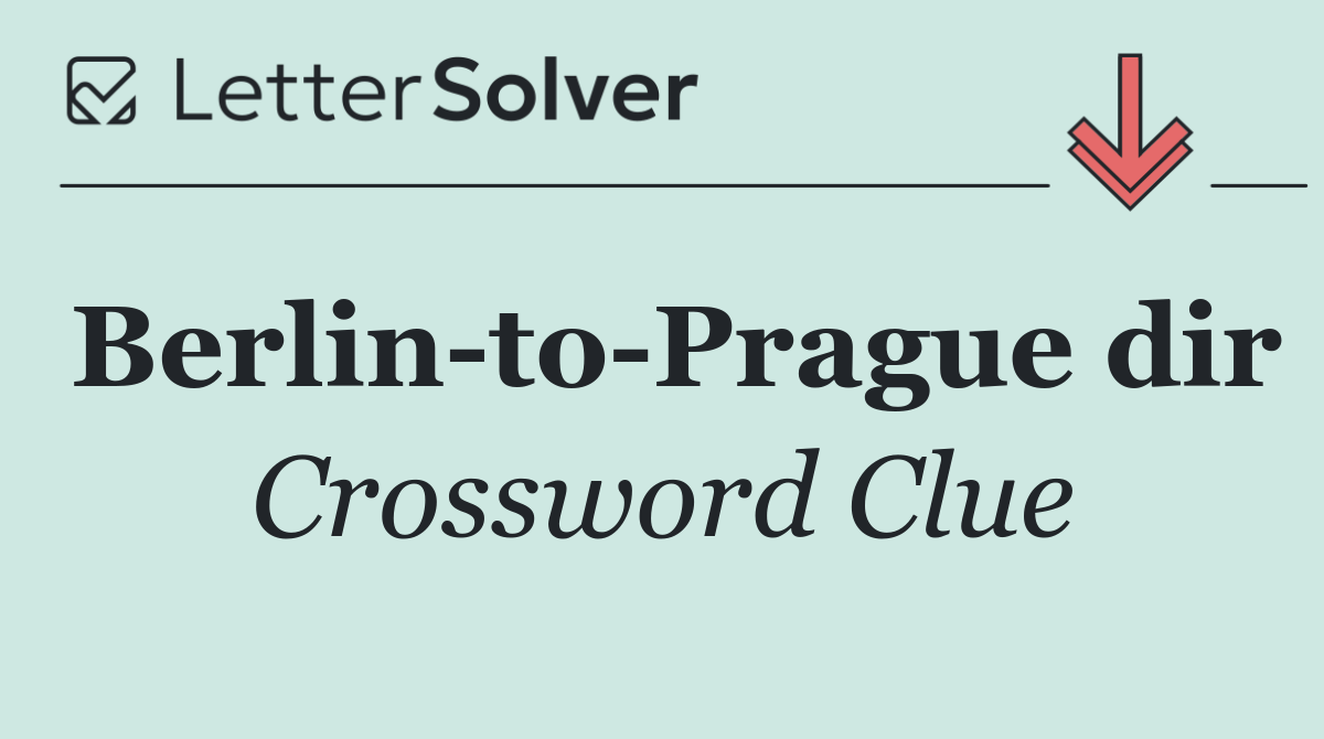 Berlin to Prague dir