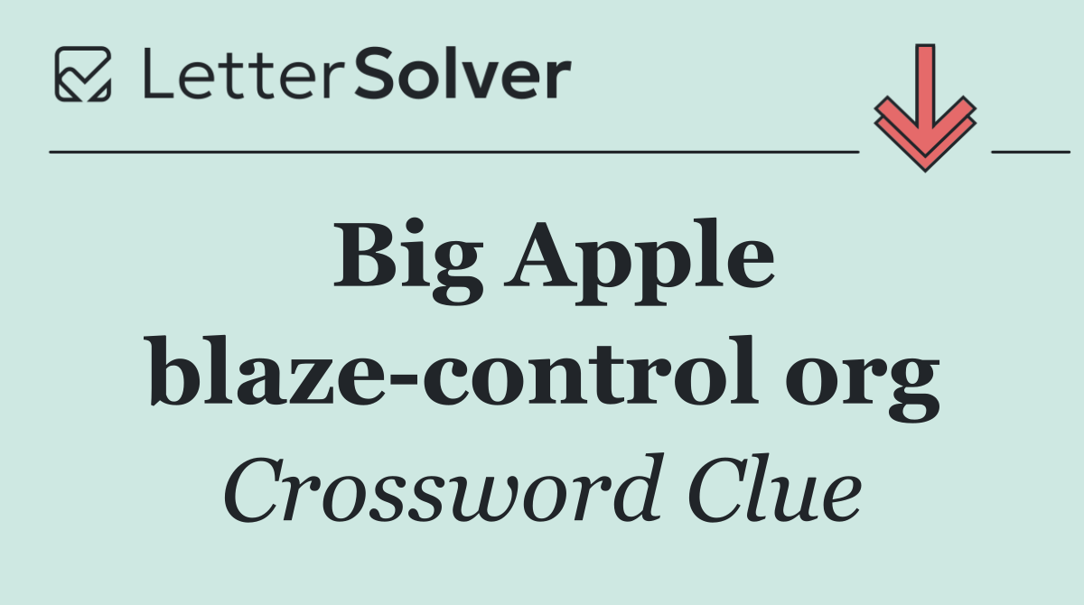 Big Apple blaze control org