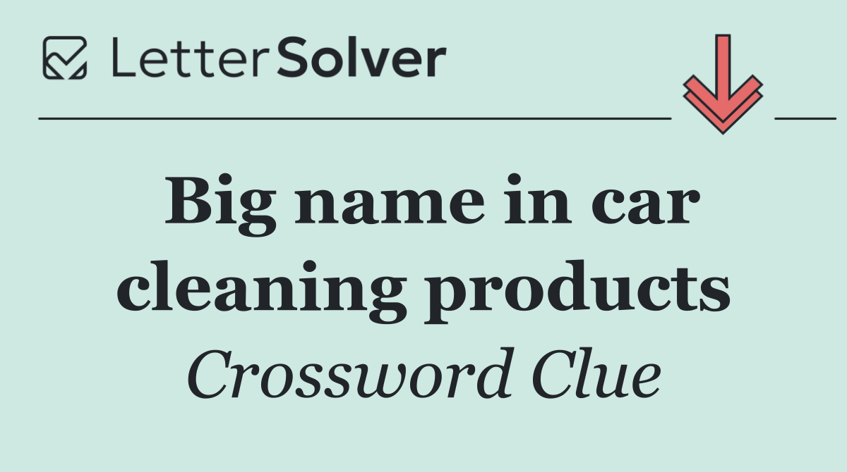 Big name in car cleaning products
