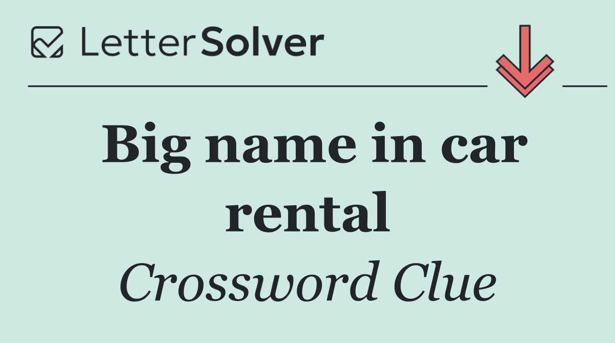 Big name in car rental