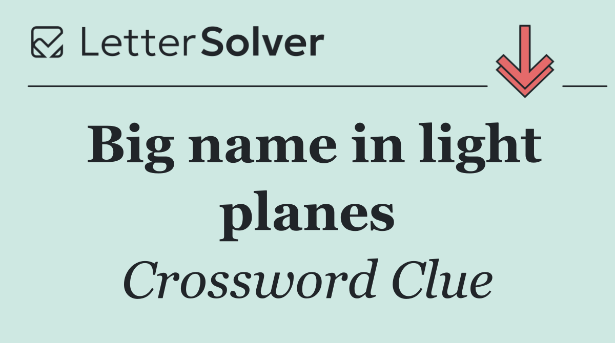 Big name in light planes