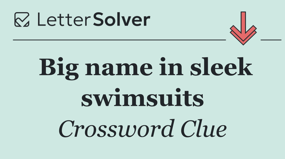Big name in sleek swimsuits