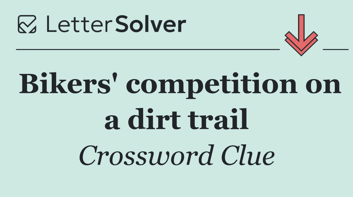 Bikers' competition on a dirt trail