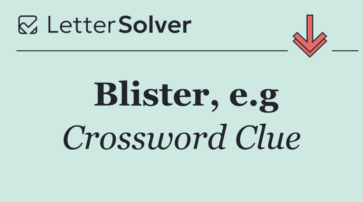Blister, e.g