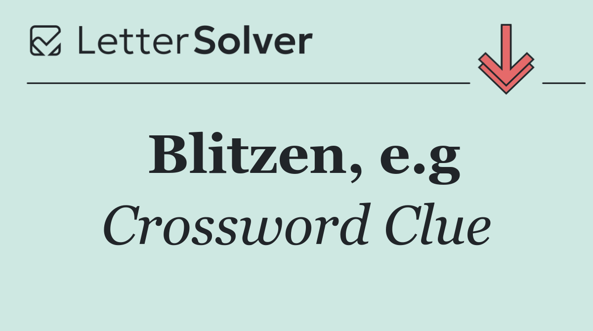 Blitzen, e.g