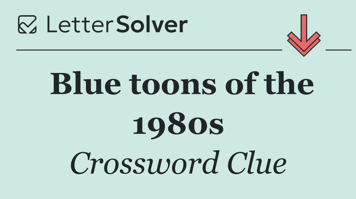 Blue toons of the 1980s