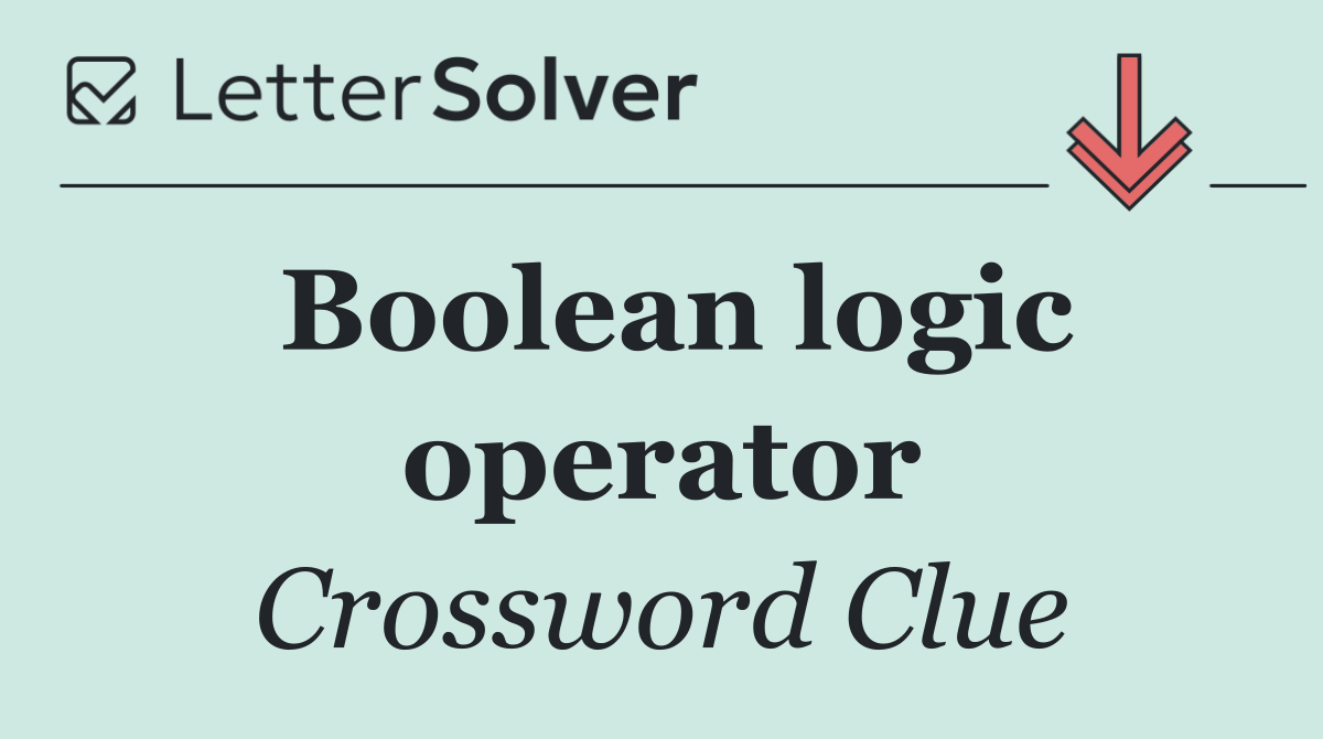 Boolean logic operator