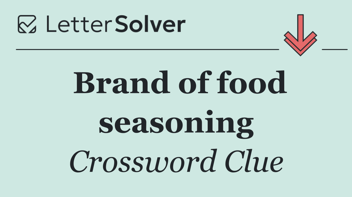 Brand of food seasoning