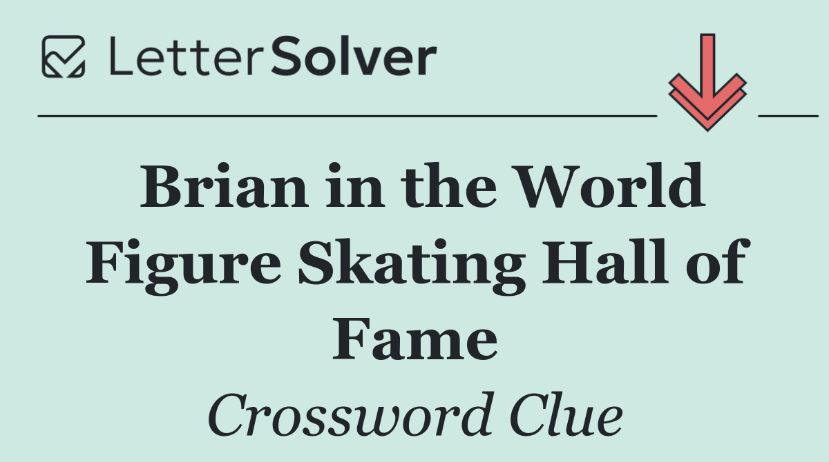Brian in the World Figure Skating Hall of Fame