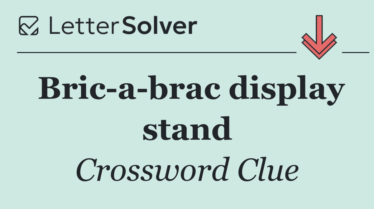 Bric a brac display stand