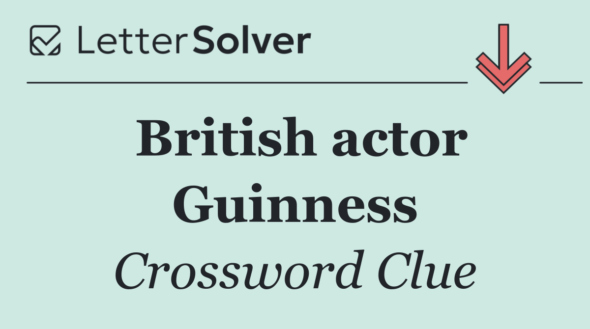 British actor Guinness