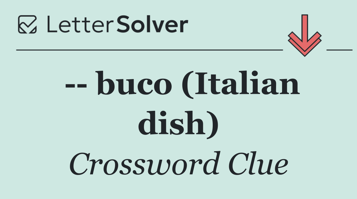    buco (Italian dish)