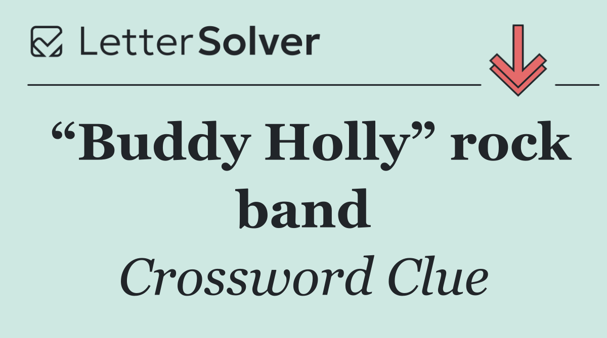 “Buddy Holly” rock band
