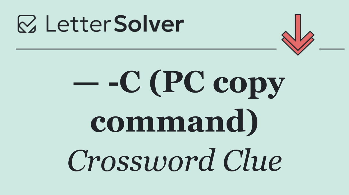 —  C (PC copy command)