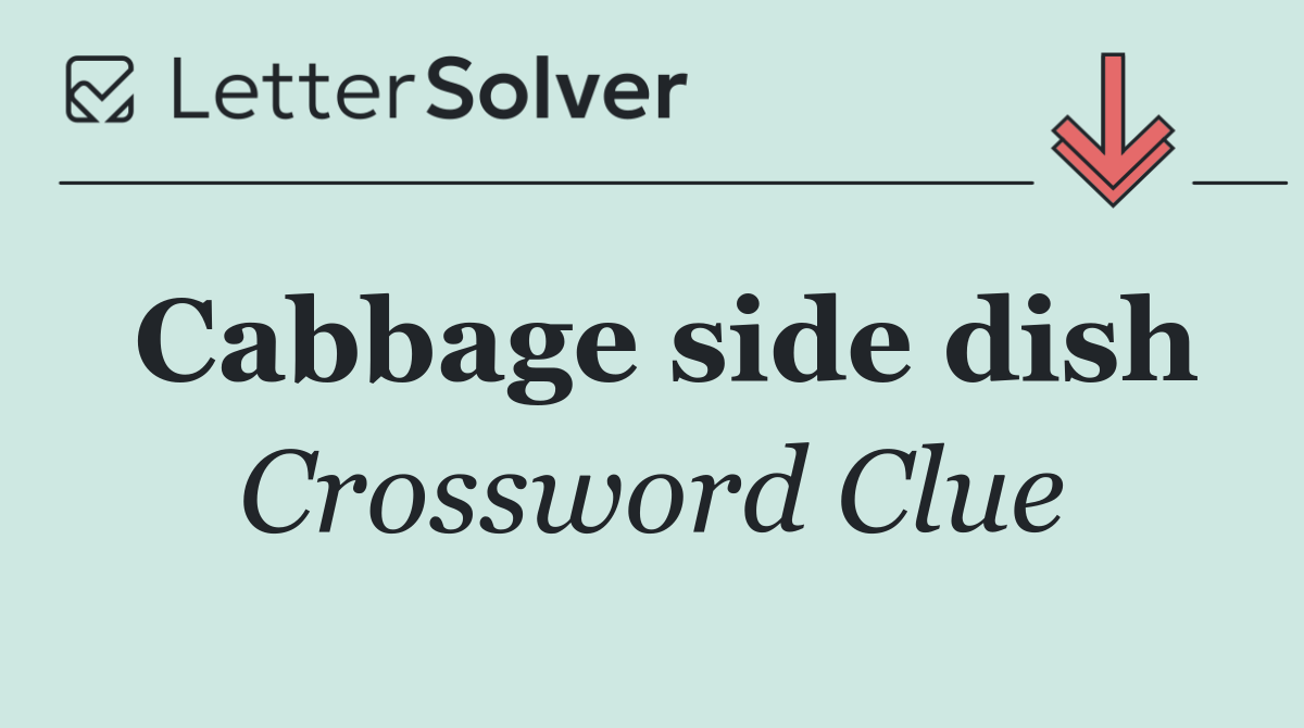 Cabbage side dish