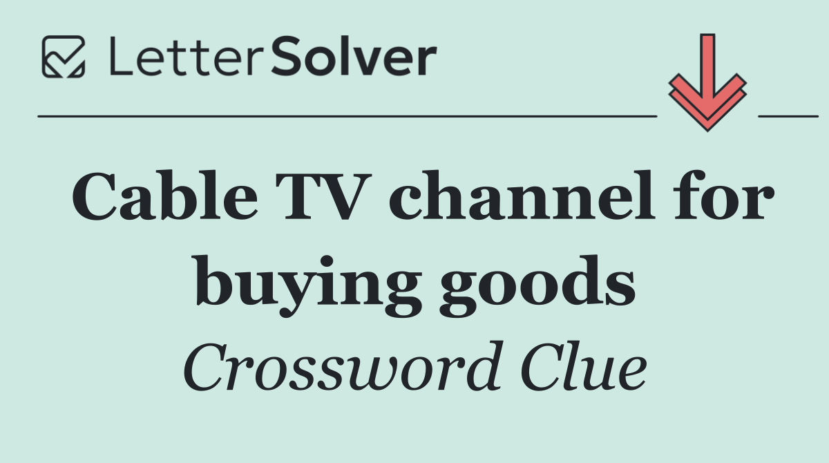 Cable TV channel for buying goods