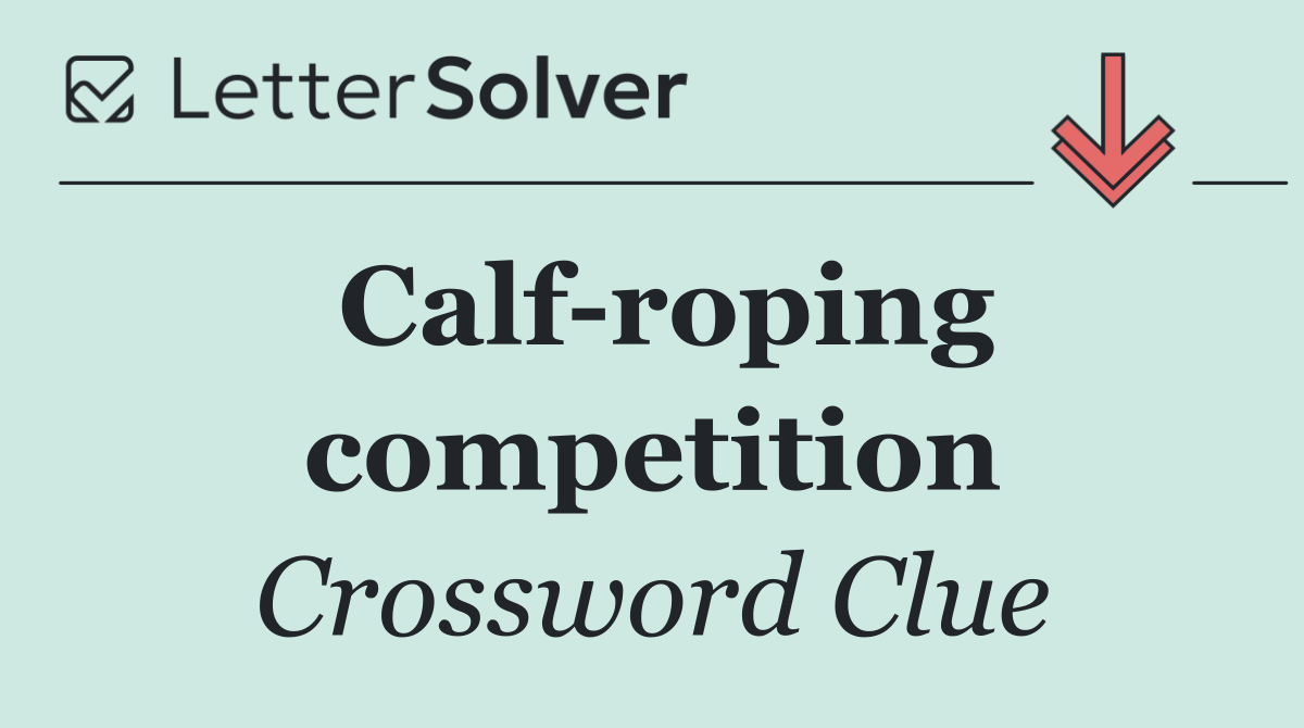Calf roping competition