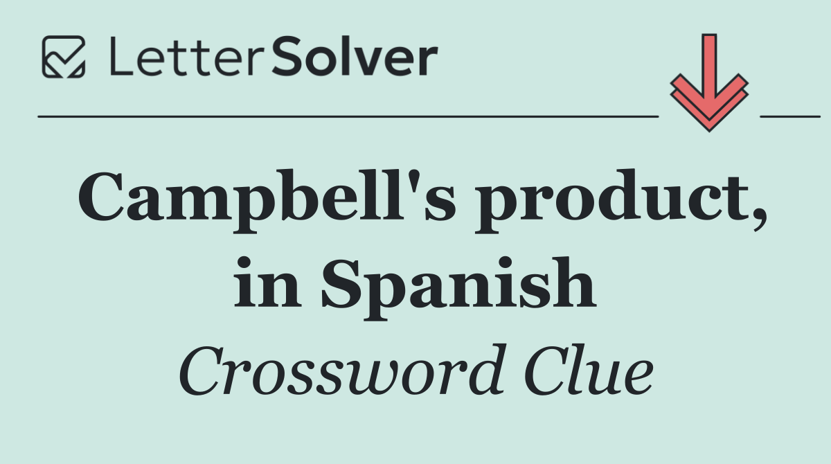 Campbell's product, in Spanish