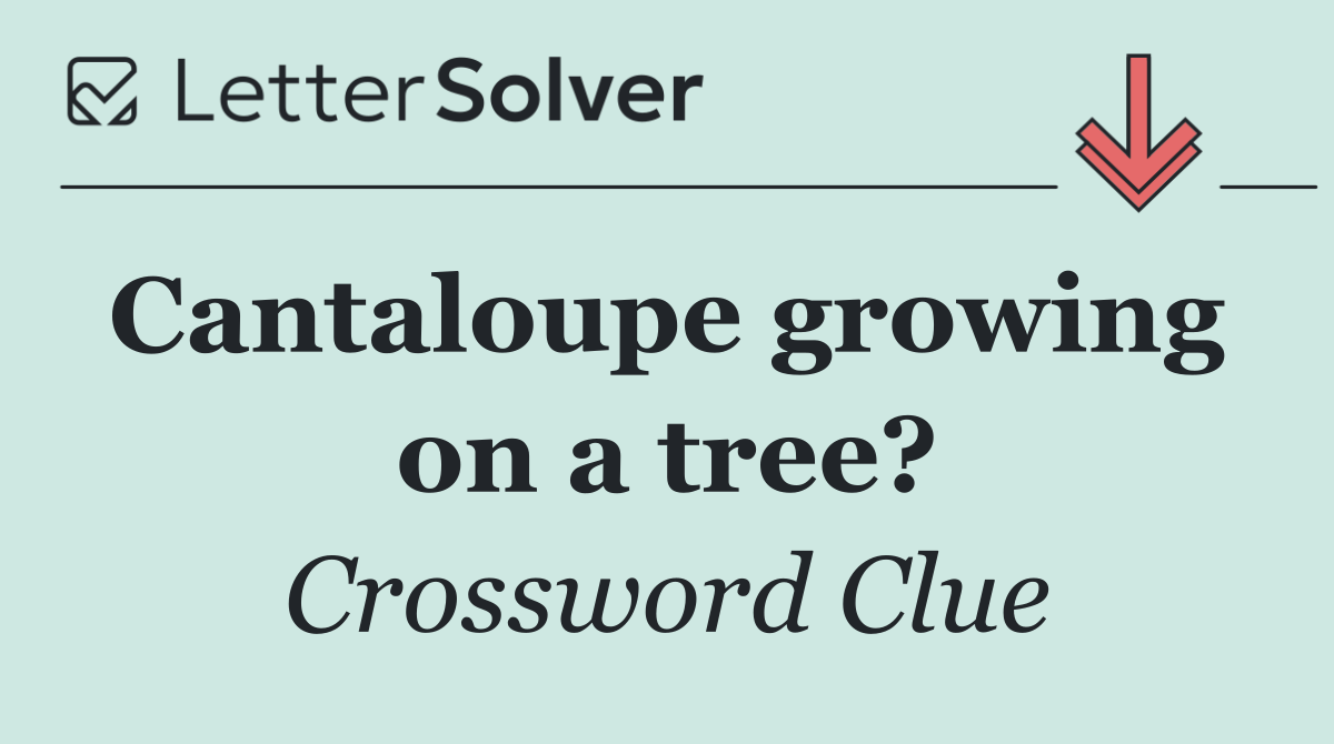 Cantaloupe growing  on a tree?