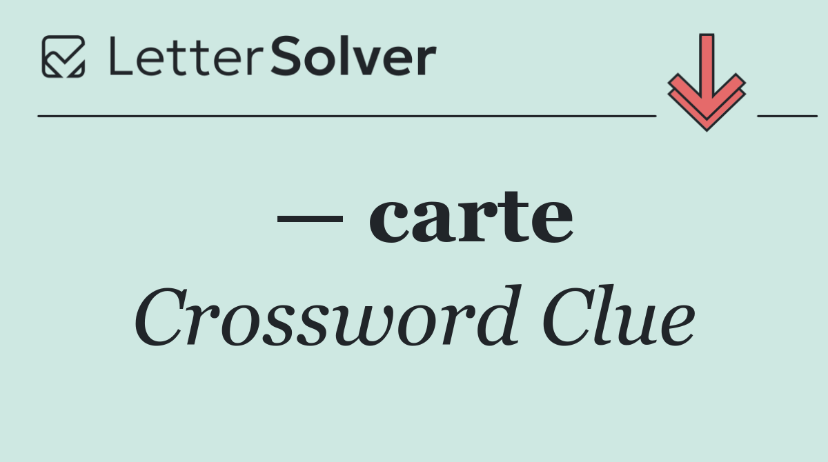 — carte