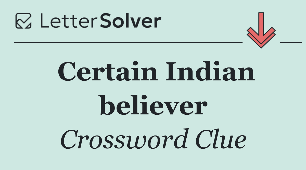 Certain Indian believer