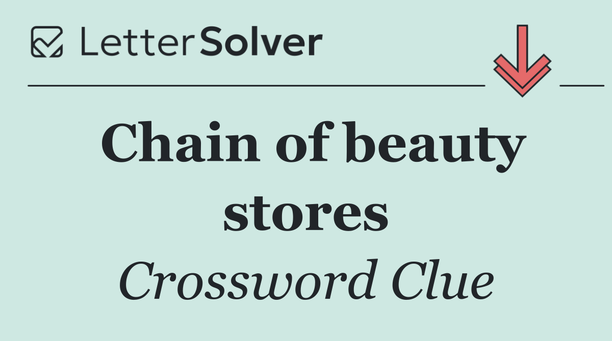 Chain of beauty stores