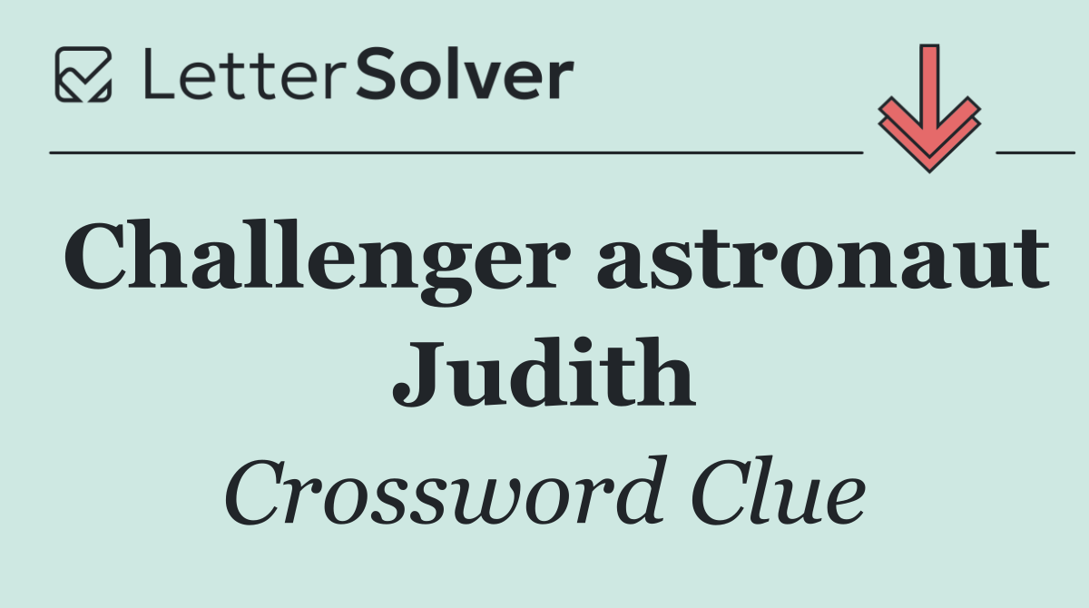 Challenger astronaut Judith