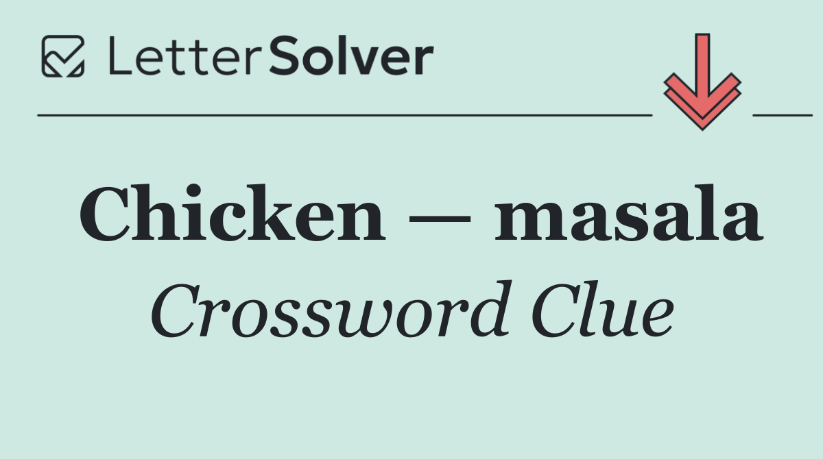 Chicken — masala