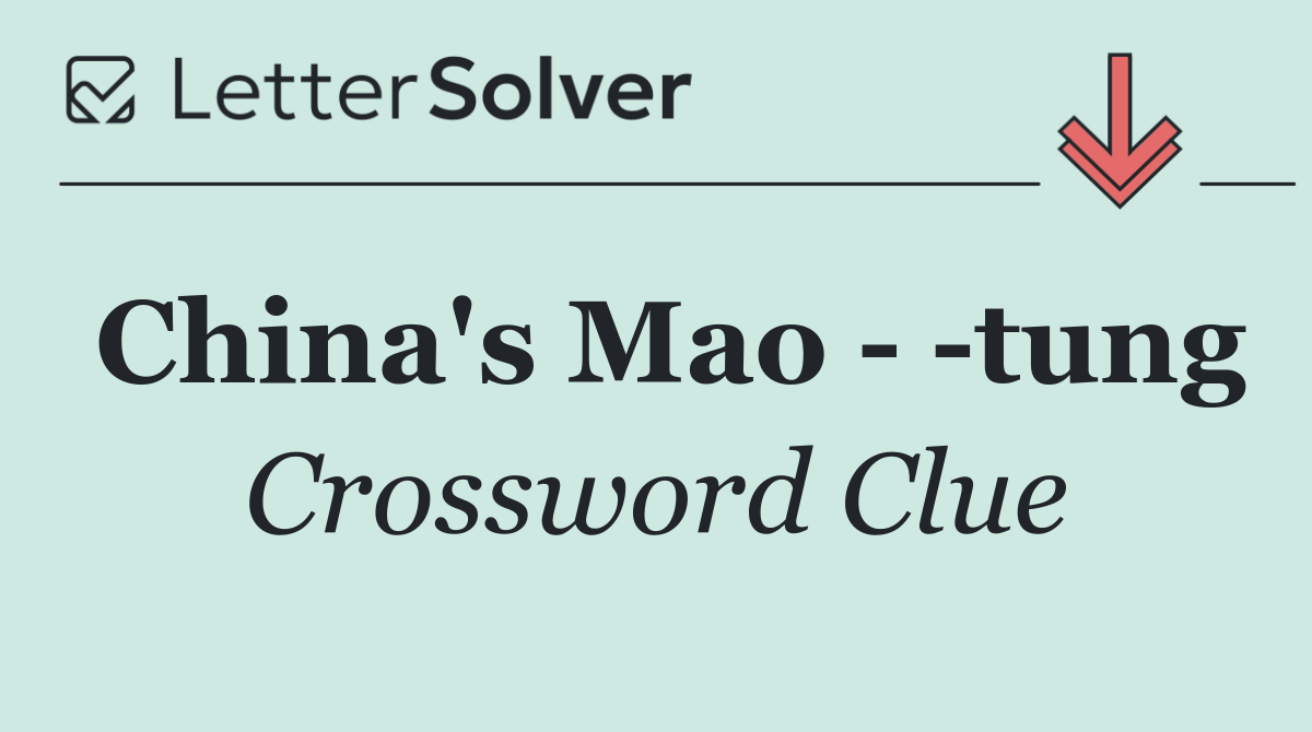 China's Mao    tung