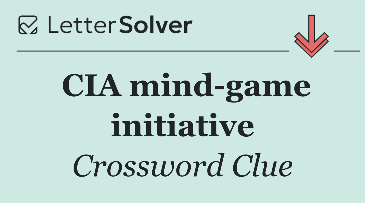 CIA mind game initiative