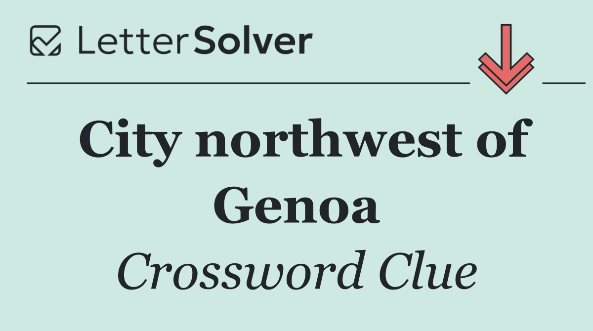 City northwest of Genoa