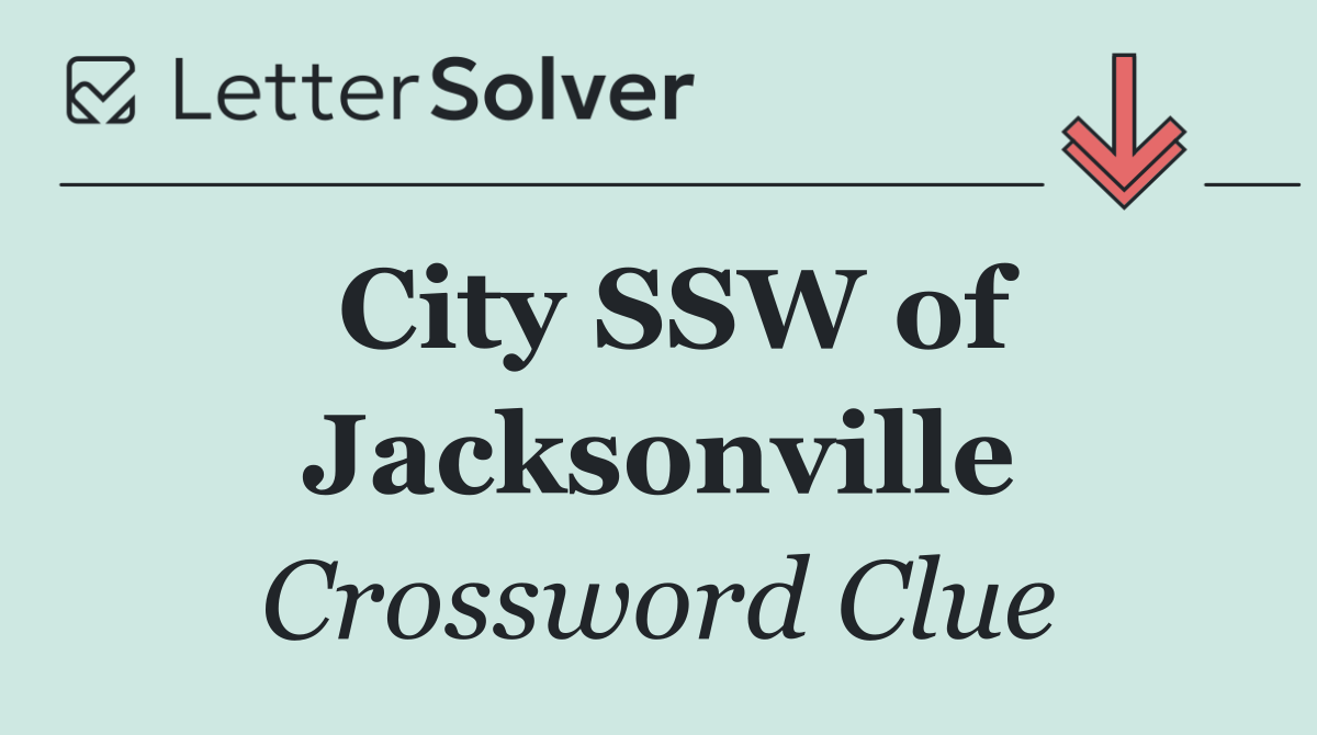 City SSW of Jacksonville
